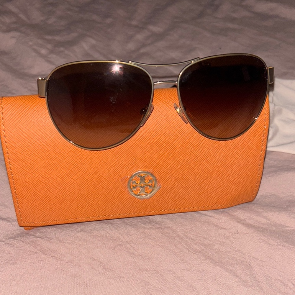 Tory Burch Orange Sunglasses with Case